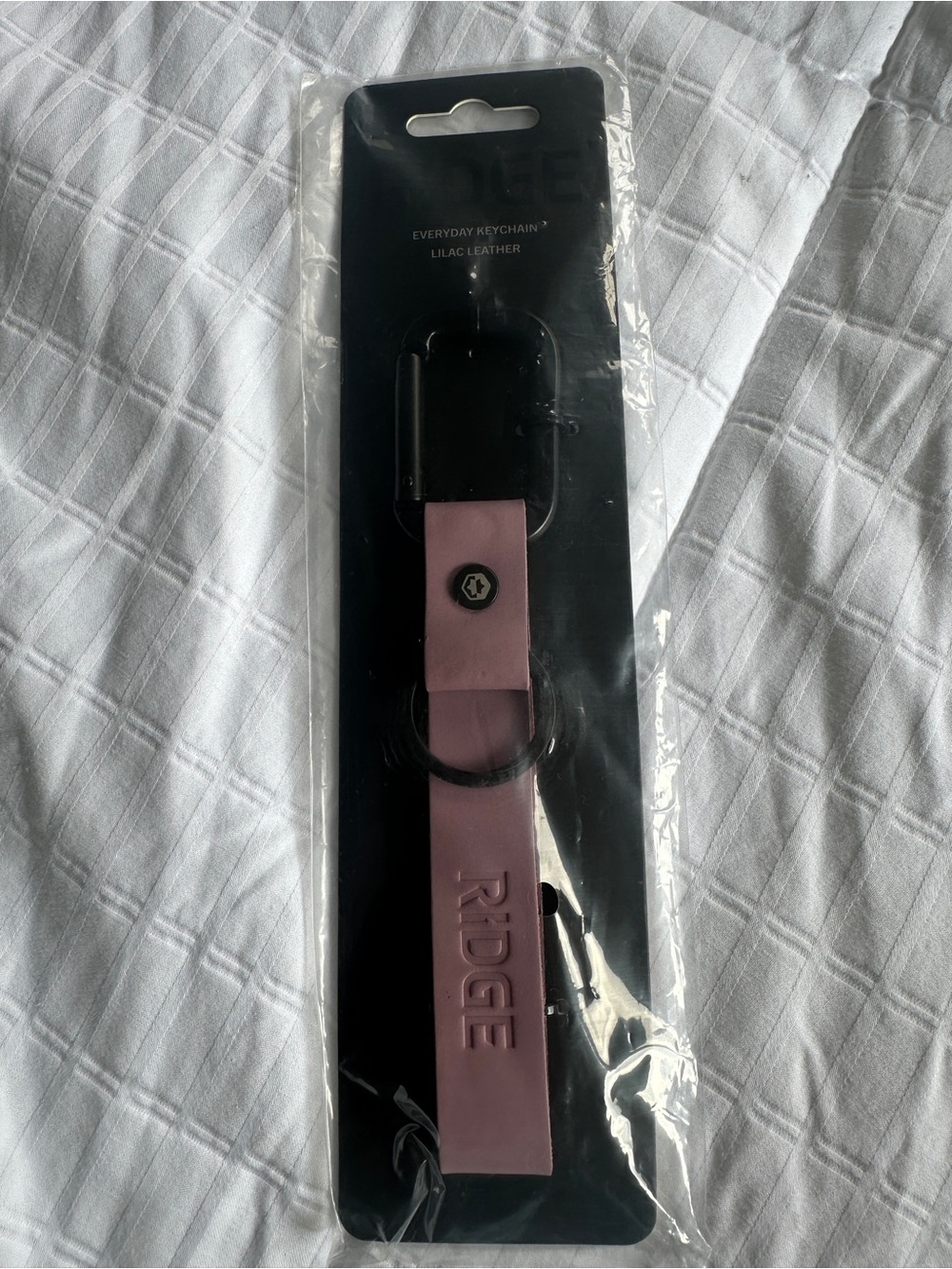 The Ridge Pink Lilac Leather Keychain | New in Package